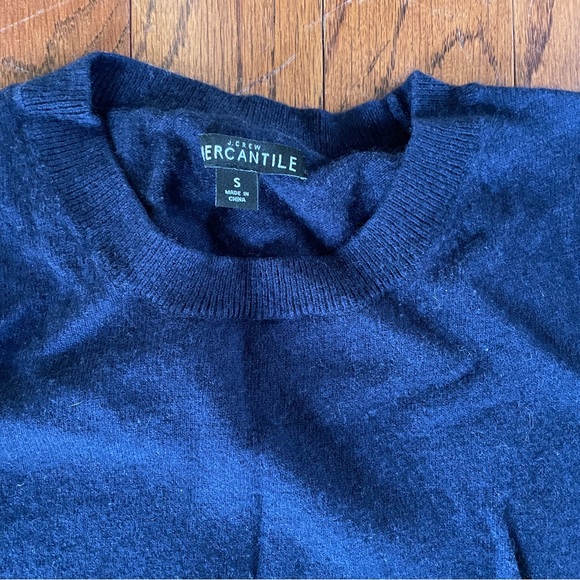 J. Crew Factory Navy Wool Teddie Sweater Size Small - Picture 2 of 4